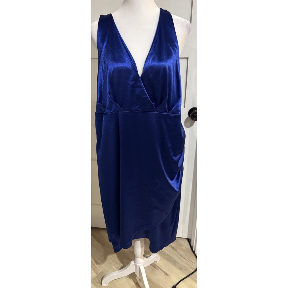 NWOT Emerald Sundae Royal Blue Satin Mini Dress